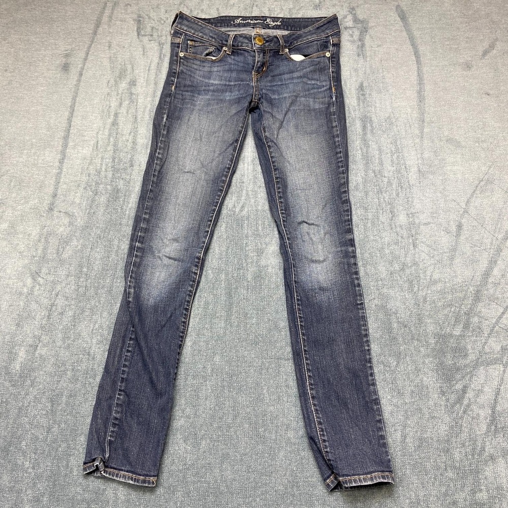 American Eagle Outfitters Jeans Womens 4 27x28.5 Blue Denim Stretch Low Rise
